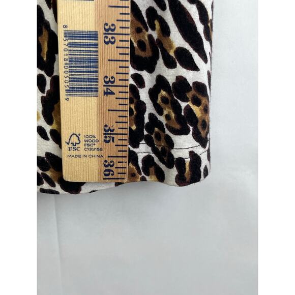 Joseph Ribkoff Women's Size 12 Brown/White Leopard Print Knee Length Dress 31220 - Picture 5 of 8